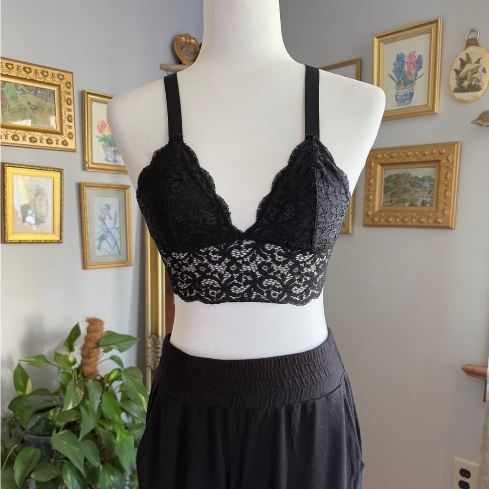 Elegant Black Lace Bralette